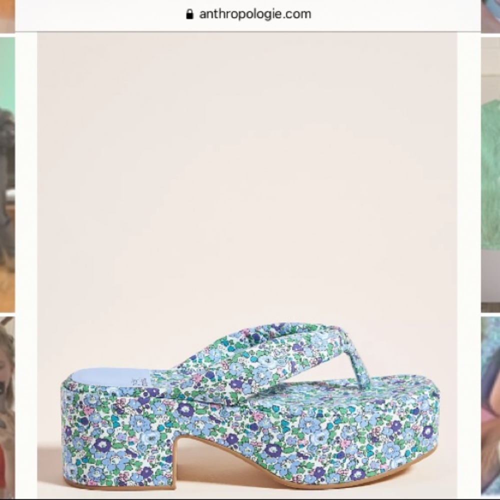 Jeffrey Campbell Luau Platform Sandals in Blue Floral